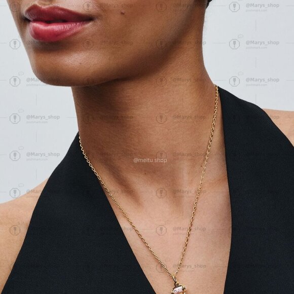 Pandora Spinnable Face Robot Dangle Charm|Two-tone - Picture 2 of 2